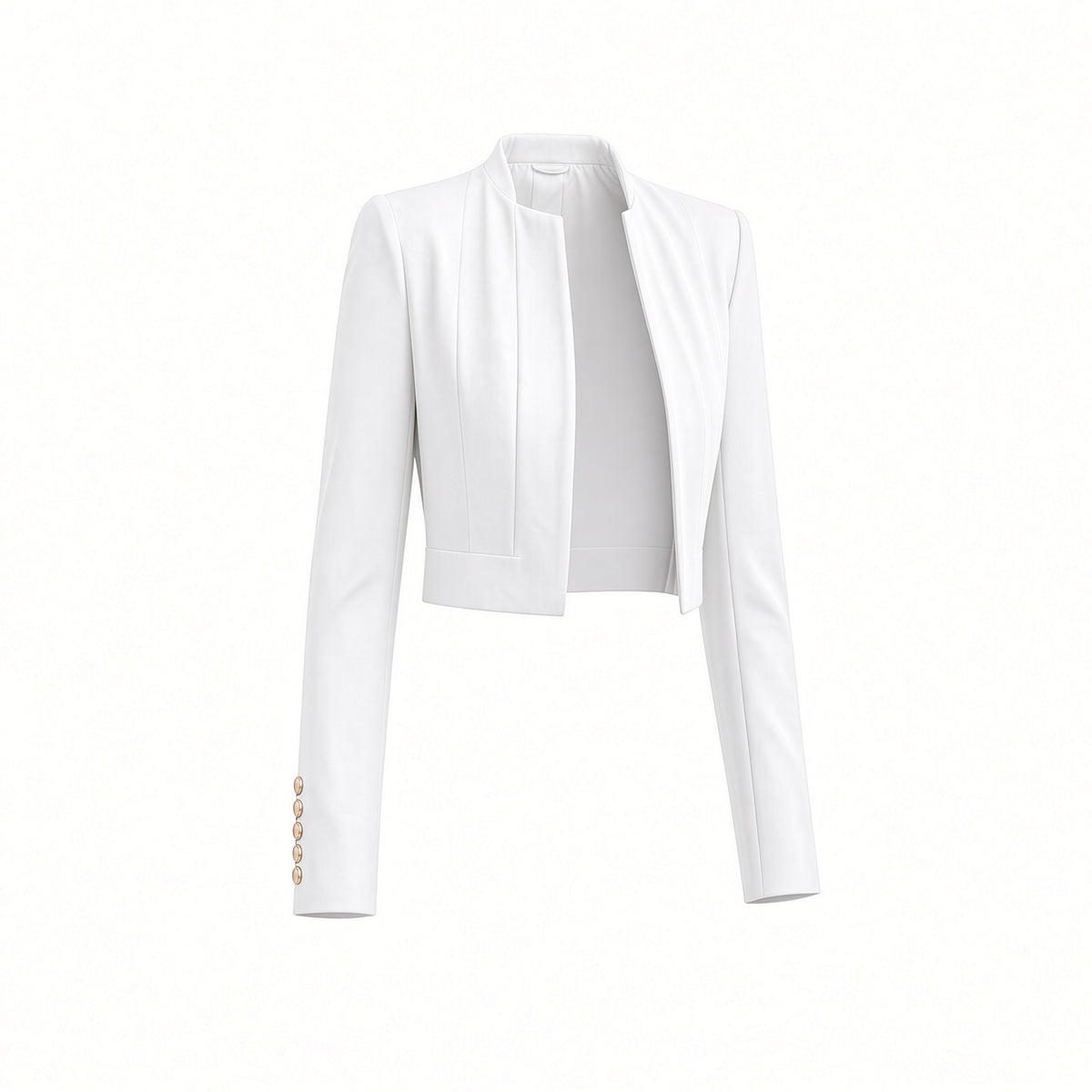 Blazer crop con botones dorados