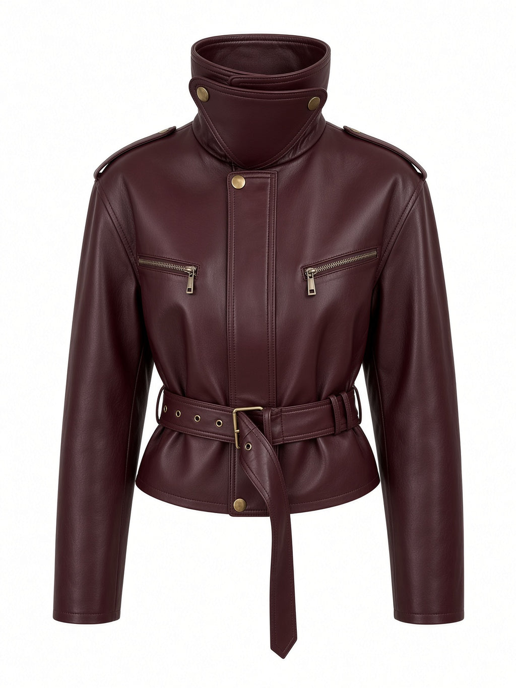 Chaqueta corta con cintura ajustable