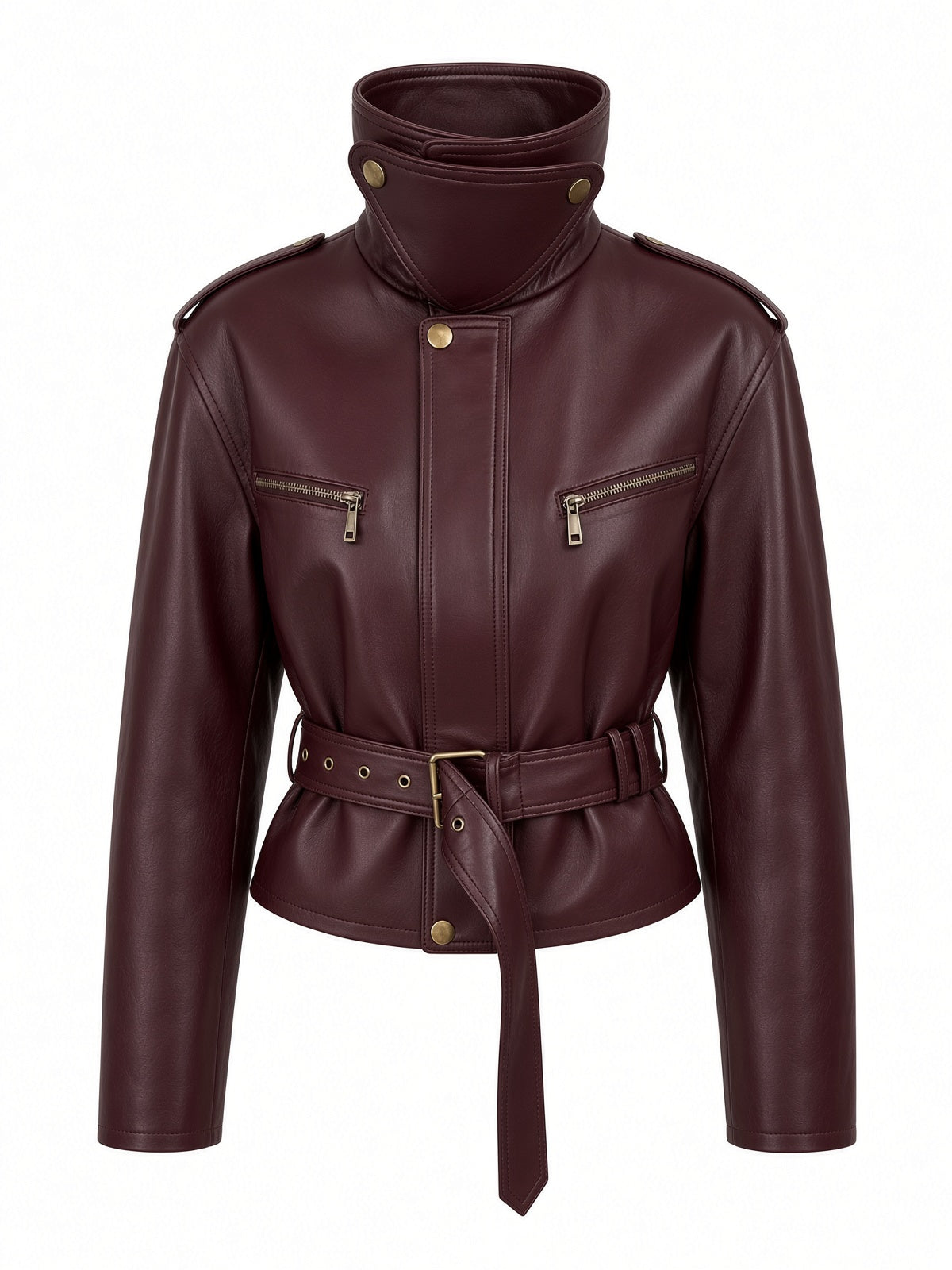 Chaqueta corta con cintura ajustable