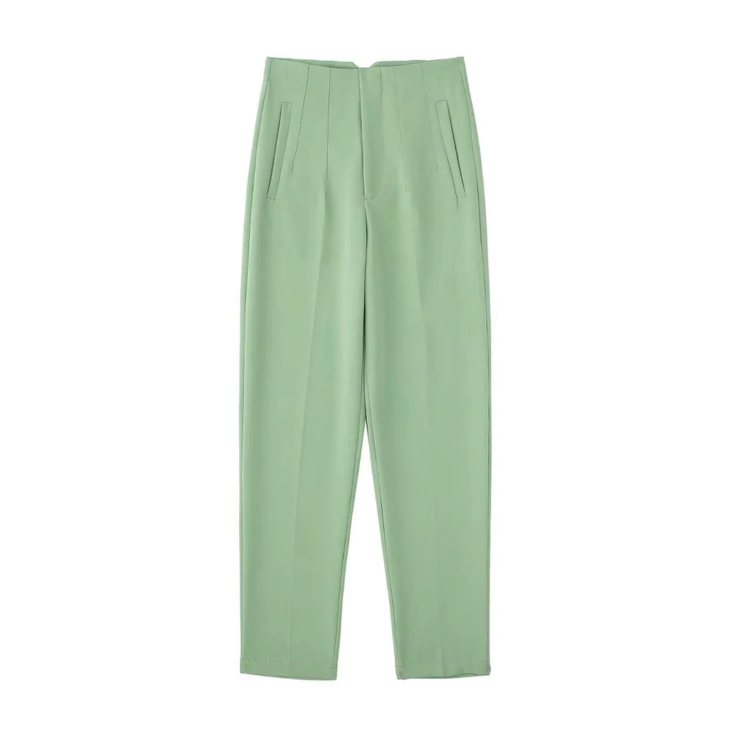 Pantalón recto de tiro alto