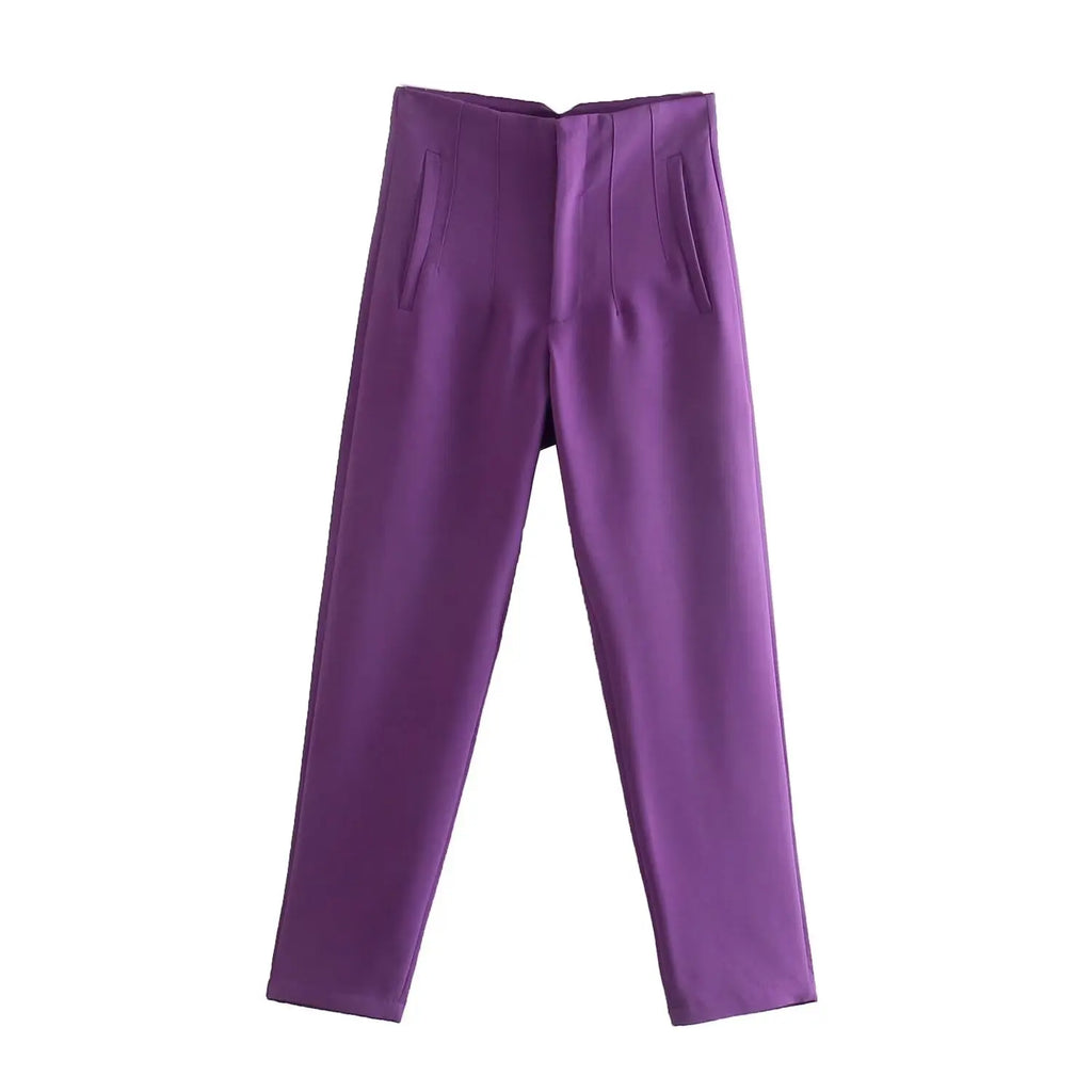 Pantalón recto de tiro alto