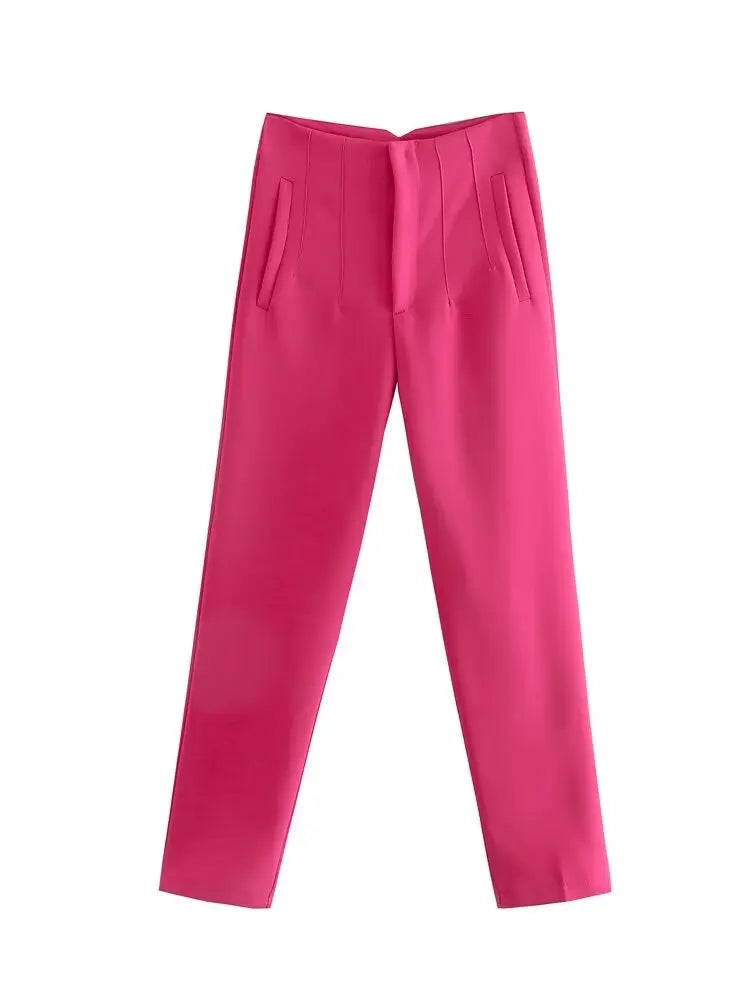 Pantalón recto de tiro alto