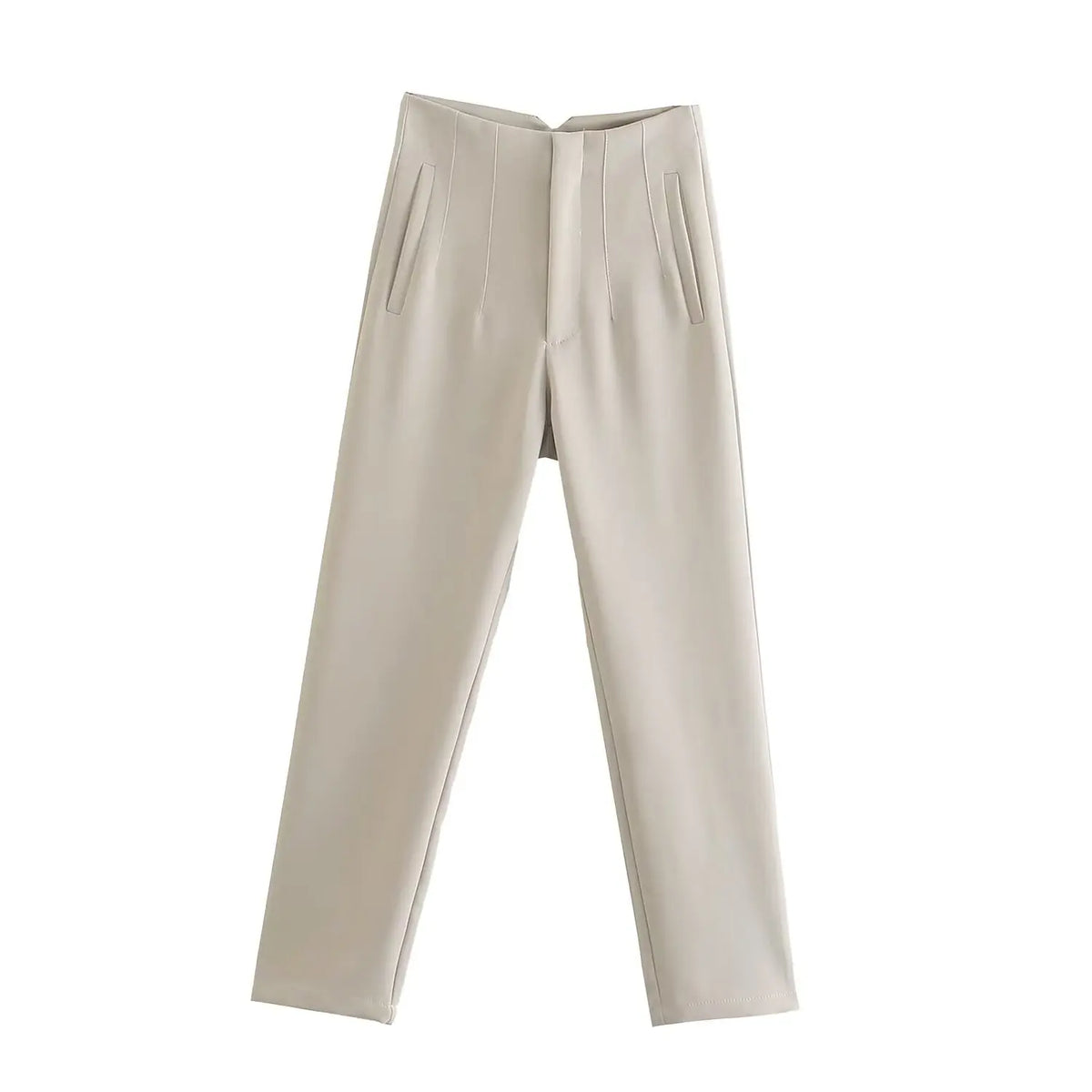 Pantalón recto de tiro alto