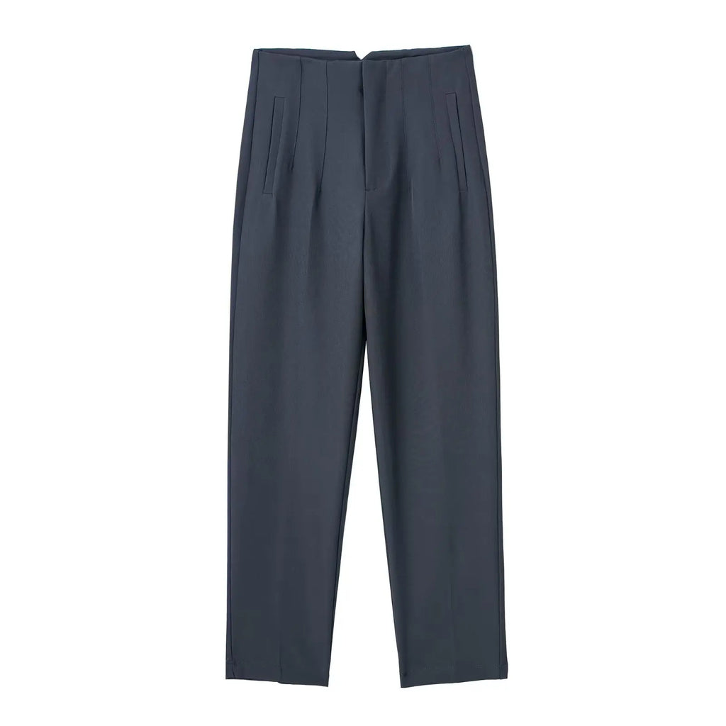 Pantalón recto de tiro alto
