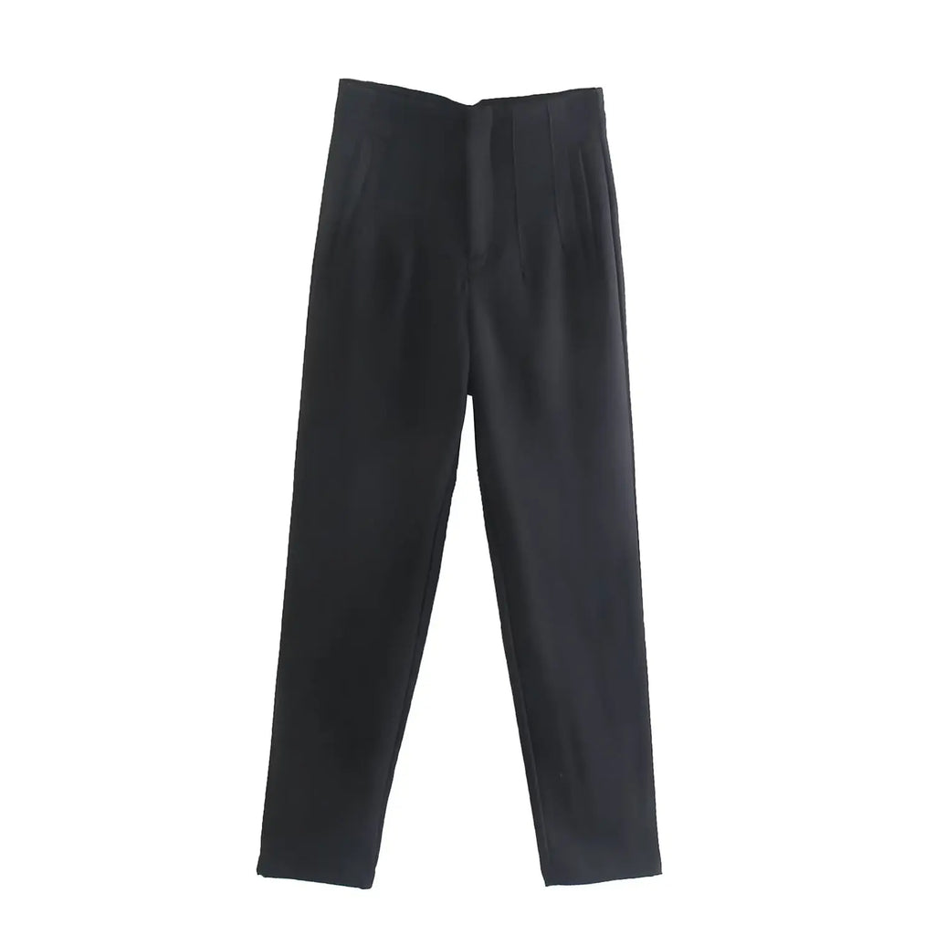 Pantalón recto de tiro alto