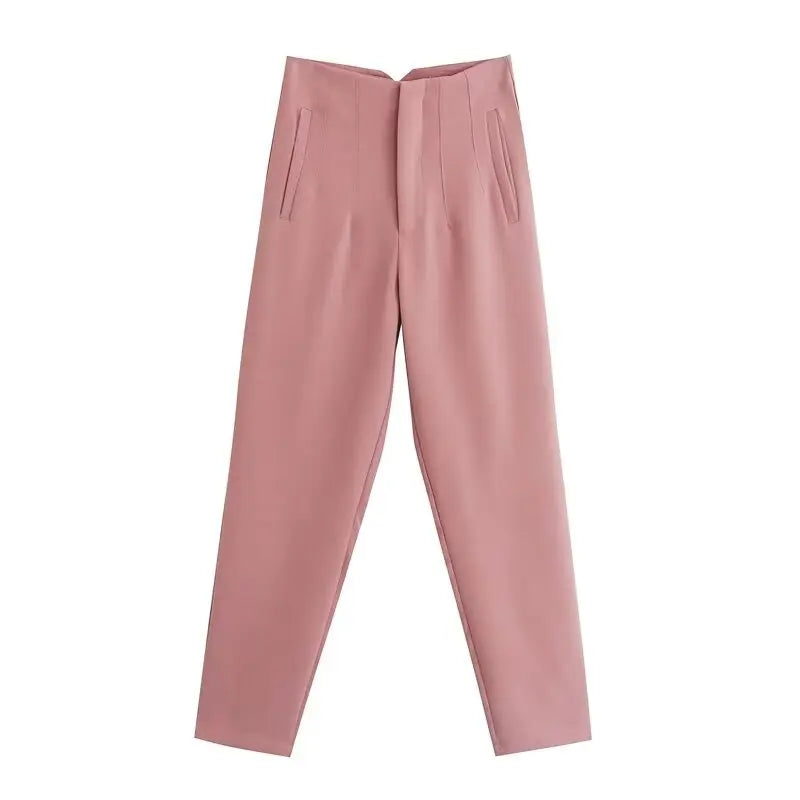 Pantalón recto de tiro alto