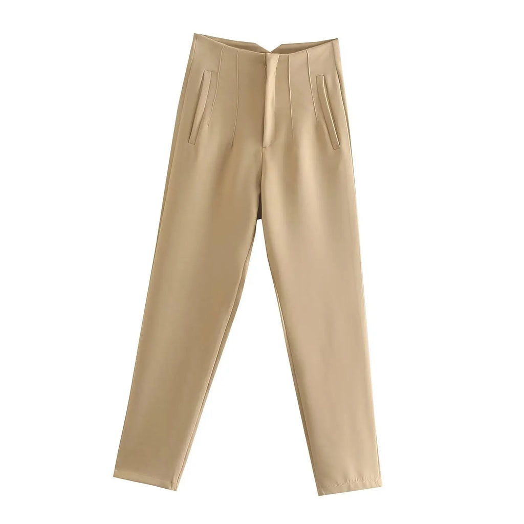 Pantalón recto de tiro alto