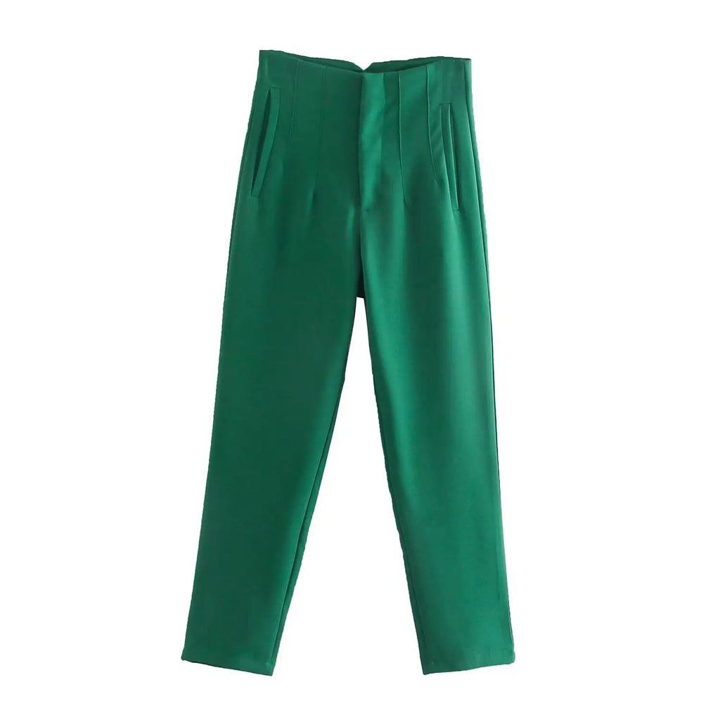Pantalón recto de tiro alto